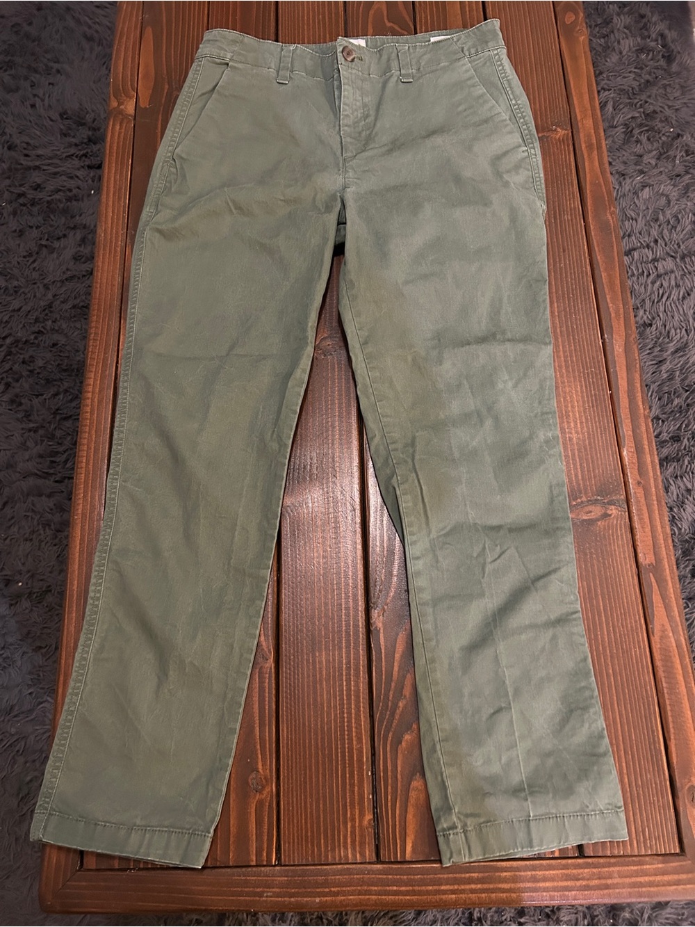 Gap Girlfriend Khaki Chino Pants Olive Green Size 6- L100